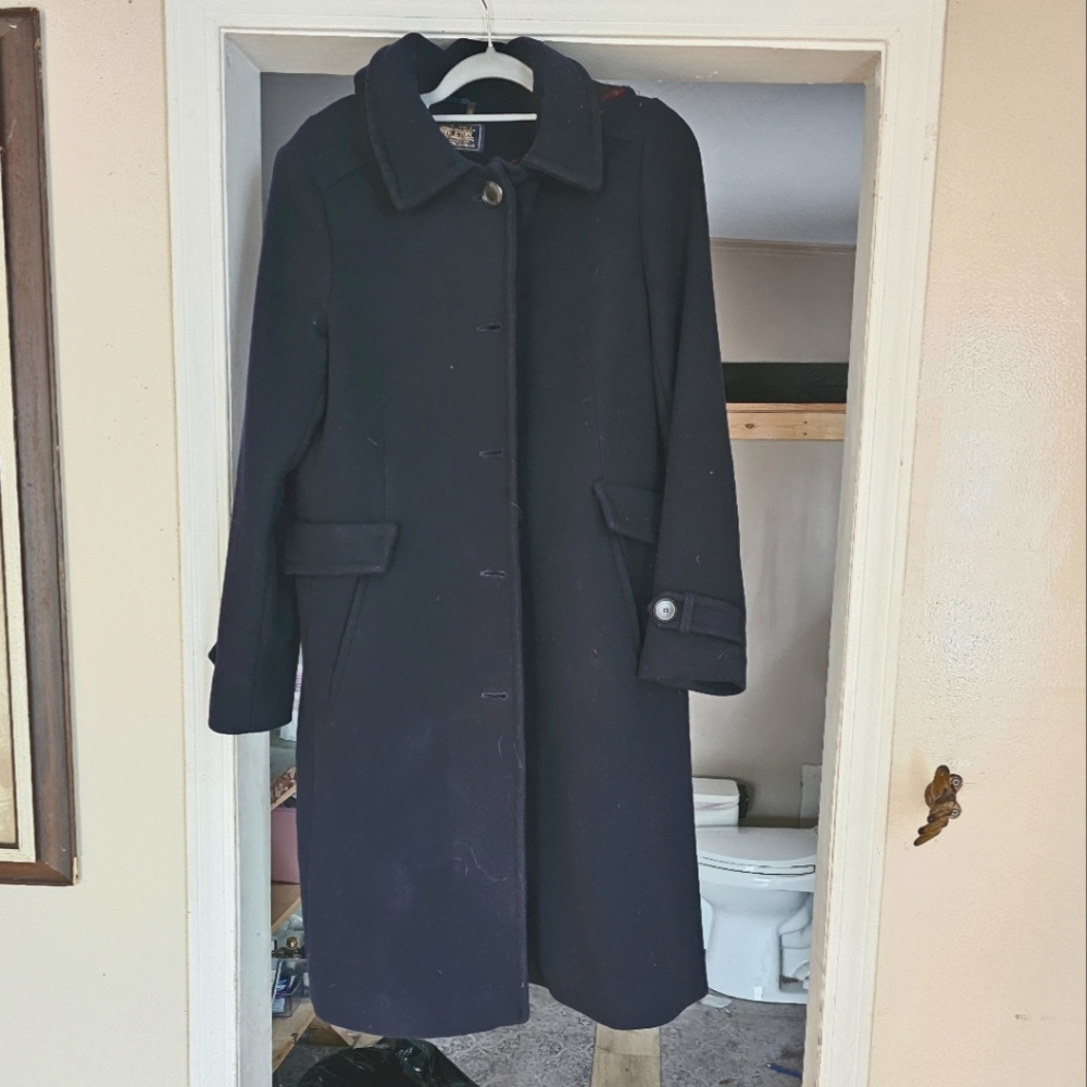 Women's hooded pendleton coat